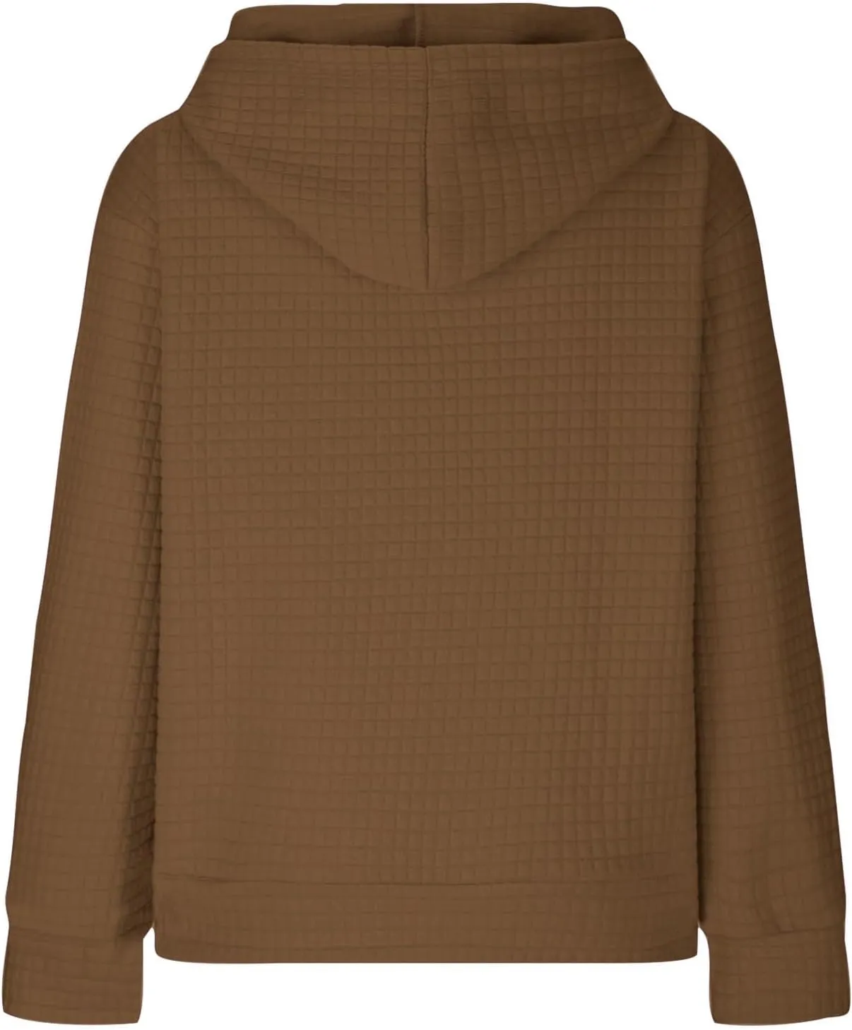 LRMQS Hoodies for Women Trendy Fall Fashion 2024 Waffle Knit Drawstring Pullover Sweatshirts Loose Fit Casual Cute Clothes