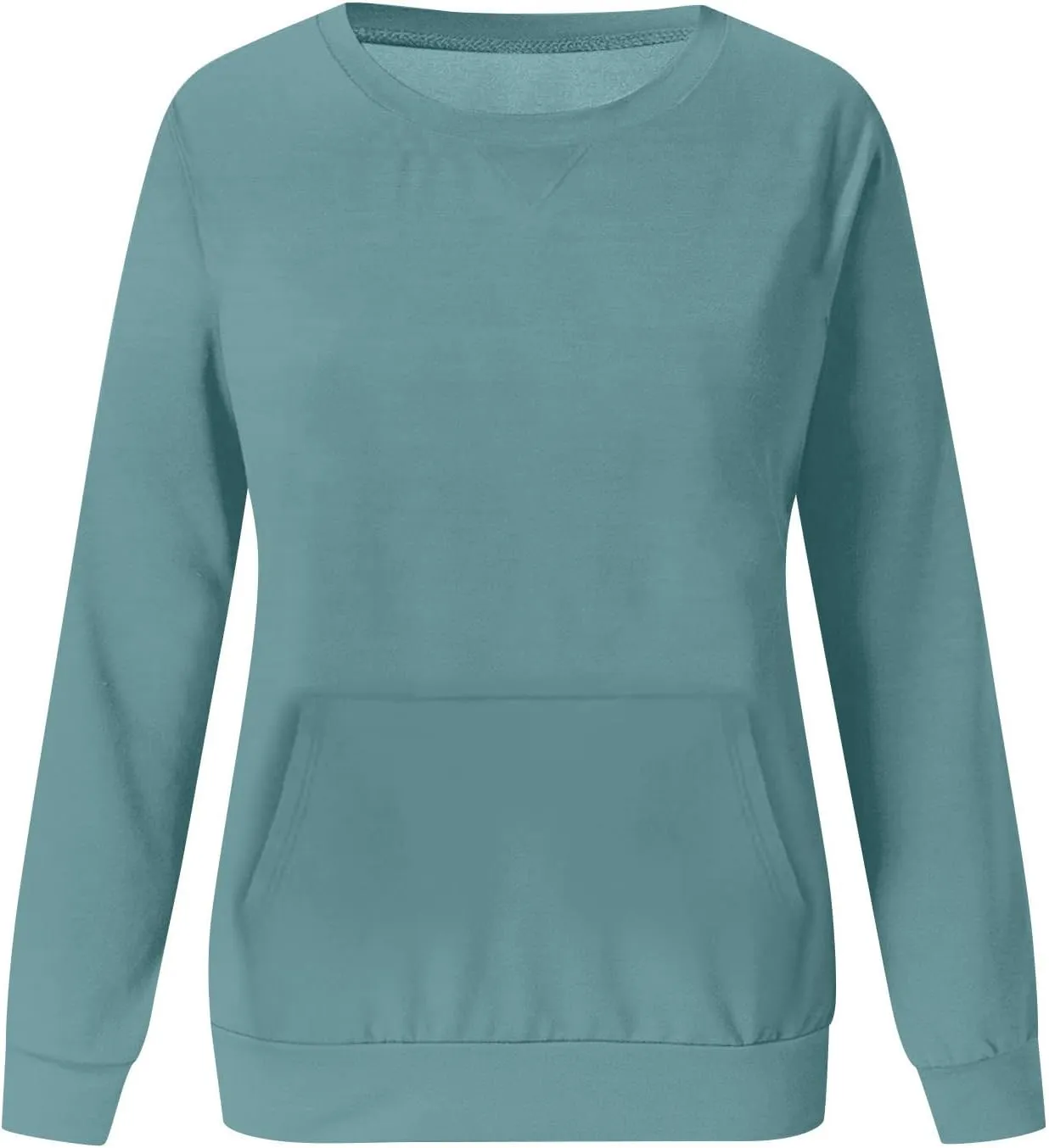 LRMQS Sweatshirt for Women Crewneck Trendy Long Sleeve Shirts with Pocket Fall Fashion 2024 Casual Cute Pullover Clothes