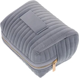 Luxurious Nylon Small Makeup Bag Floral Print Travel Toiletry Carrier Essential Bag for Purse Compact Toiletry