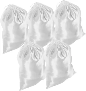 Luxurious Satin Shoe Bags Silk Storage Bags for Hair Extensions Drawstring Wig Pouches Lingerie Organizer
