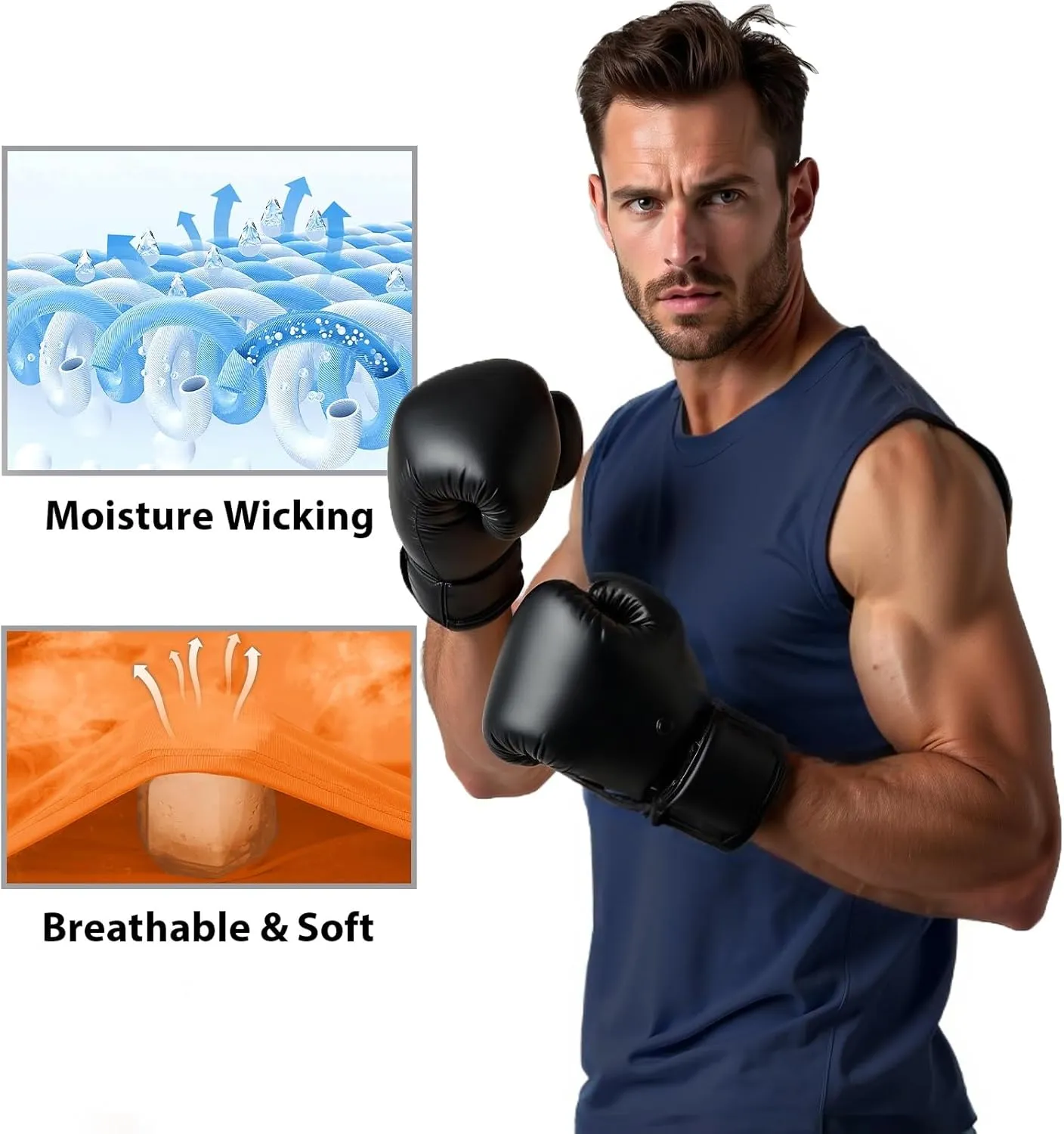 MAGNIVIT Men's Cotton Tank Top Workout Gym Moisture Wicking T Shirts Muscle Athletic Sleeveless Summer Tops