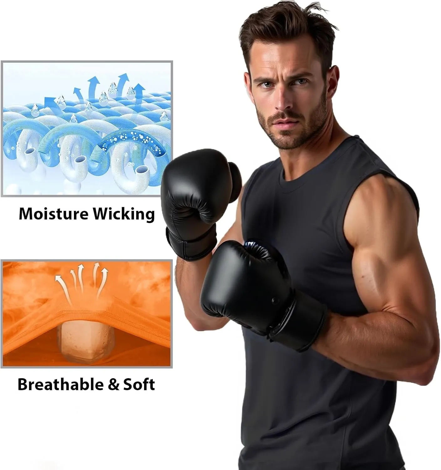 MAGNIVIT Men's Cotton Tank Top Workout Gym Moisture Wicking T Shirts Muscle Athletic Sleeveless Summer Tops
