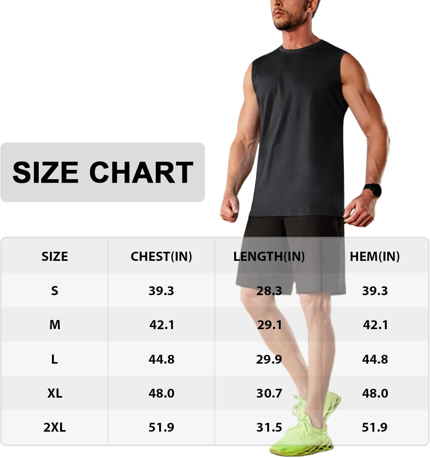MAGNIVIT Men's Cotton Tank Top Workout Gym Moisture Wicking T Shirts Muscle Athletic Sleeveless Summer Tops