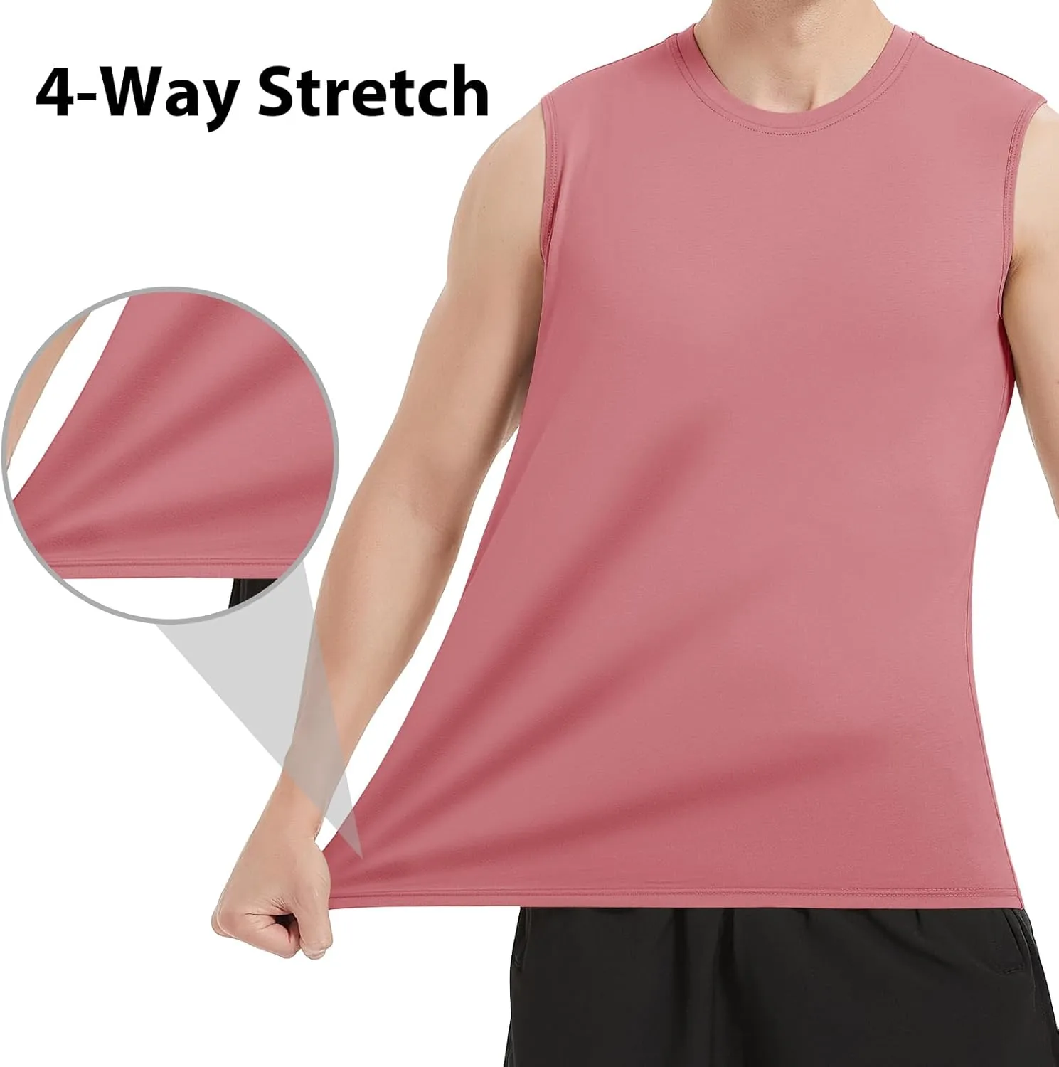 MAGNIVIT Men's Cotton Tank Top Workout Gym Moisture Wicking T Shirts Muscle Athletic Sleeveless Summer Tops