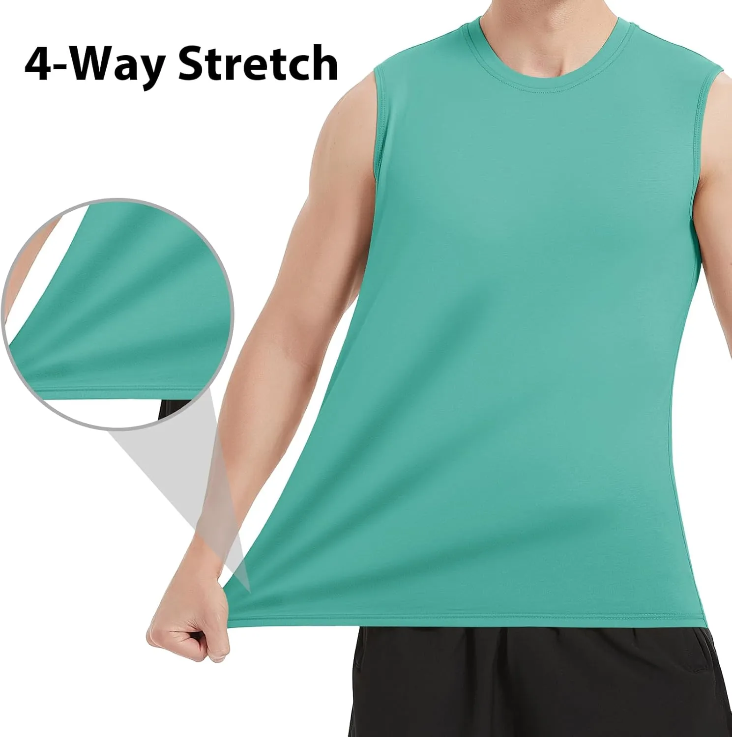 MAGNIVIT Men's Cotton Tank Top Workout Gym Moisture Wicking T Shirts Muscle Athletic Sleeveless Summer Tops