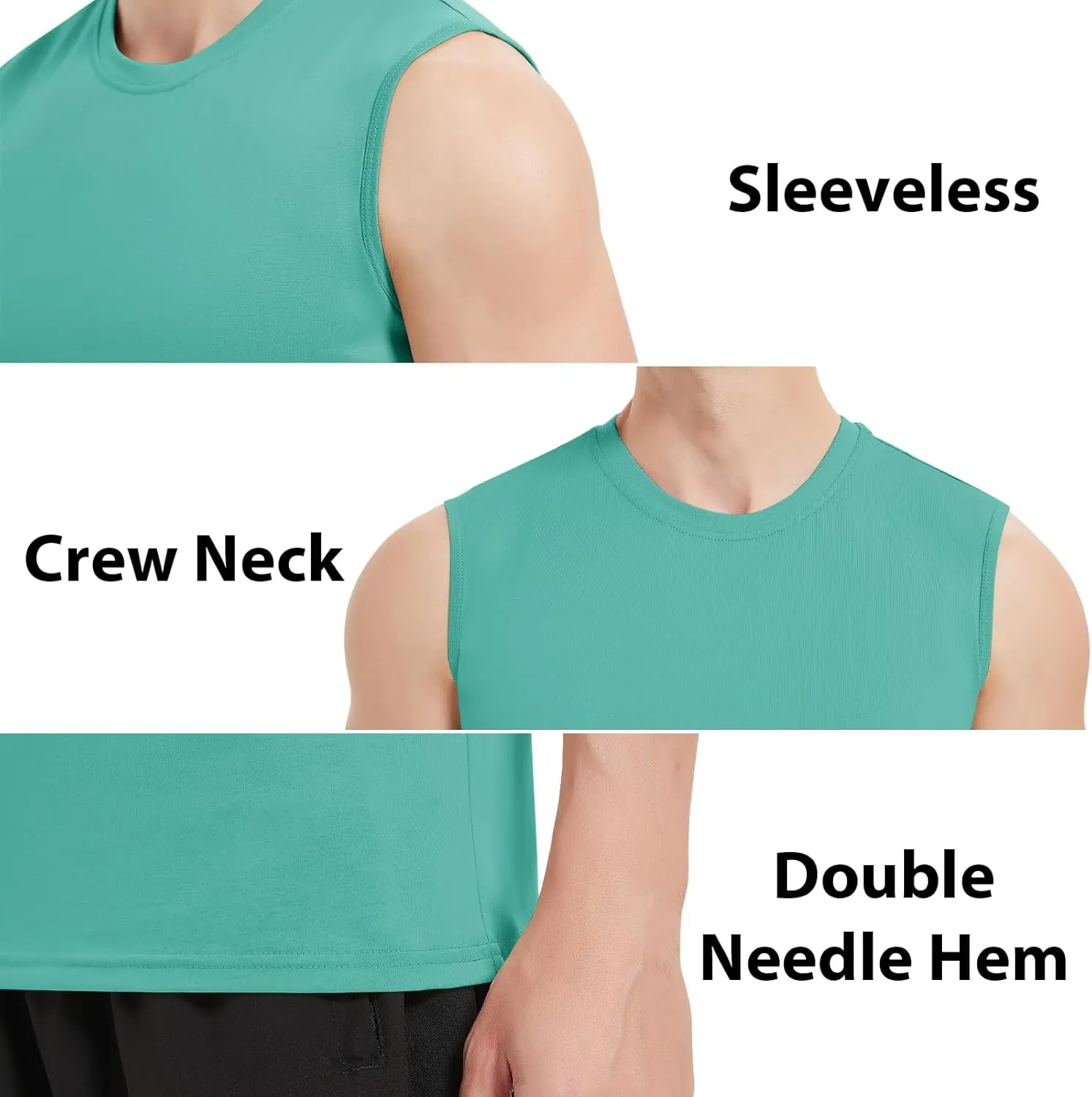MAGNIVIT Men's Cotton Tank Top Workout Gym Moisture Wicking T Shirts Muscle Athletic Sleeveless Summer Tops