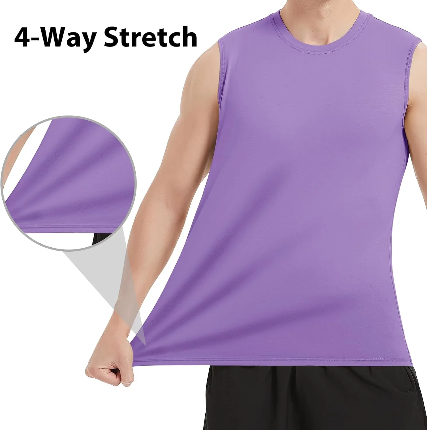 MAGNIVIT Men's Cotton Tank Top Workout Gym Moisture Wicking T Shirts Muscle Athletic Sleeveless Summer Tops