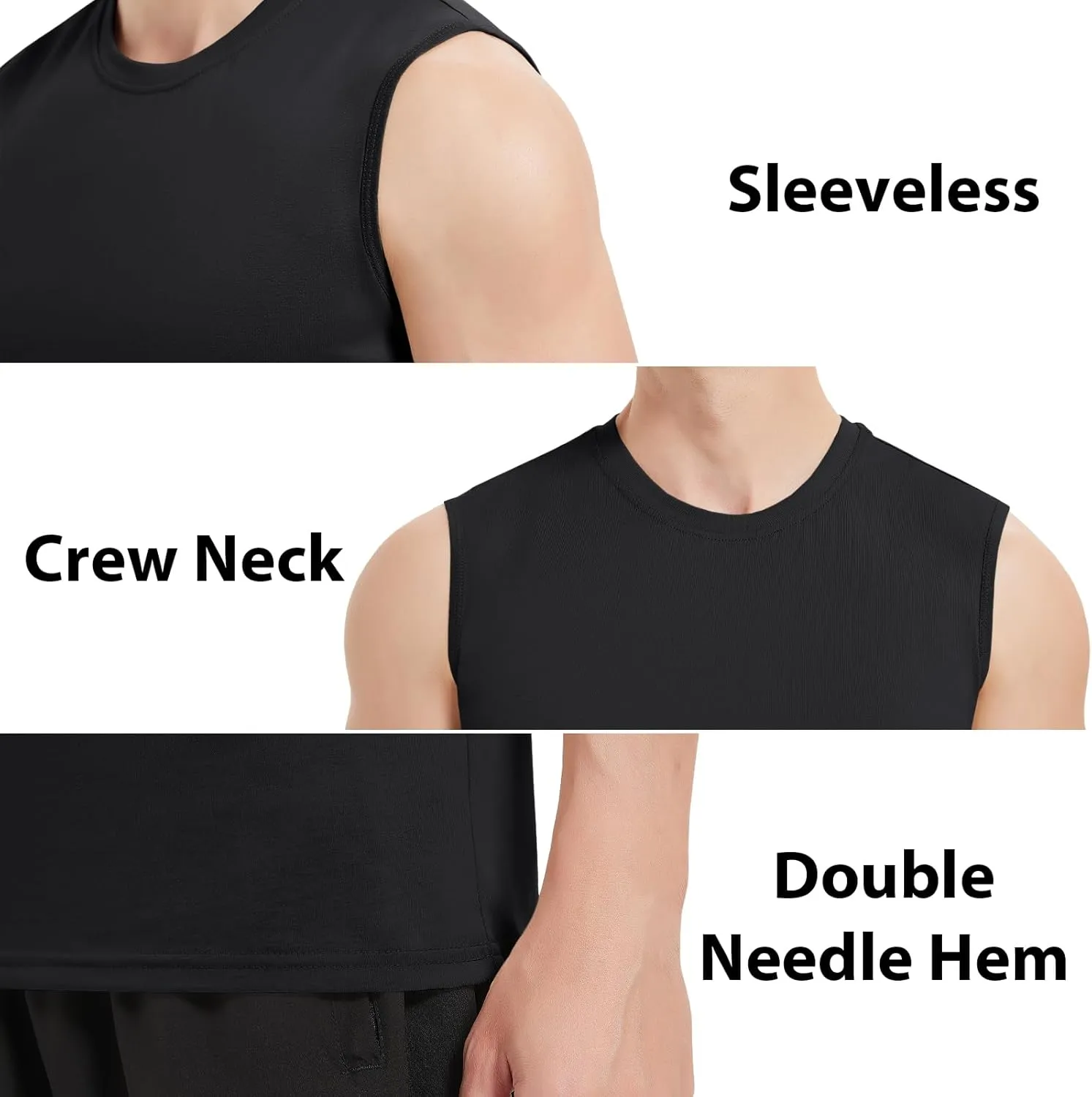 MAGNIVIT Men's Cotton Tank Top Workout Gym Moisture Wicking T Shirts Muscle Athletic Sleeveless Summer Tops