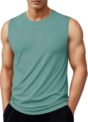 MAGNIVIT Men's Cotton Tank Top Workout Gym Moisture Wicking T Shirts Muscle Athletic Sleeveless Summer Tops