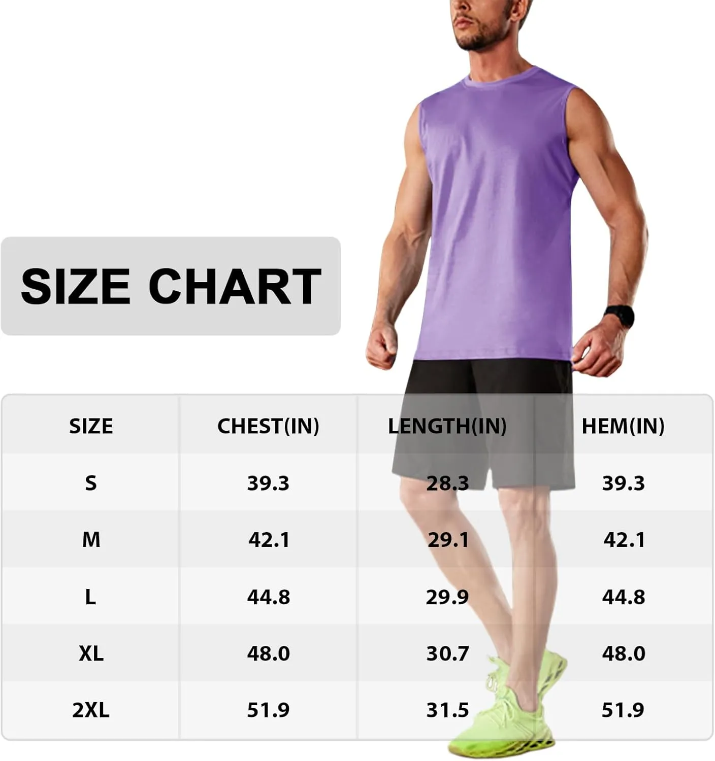 MAGNIVIT Men's Cotton Tank Top Workout Gym Moisture Wicking T Shirts Muscle Athletic Sleeveless Summer Tops