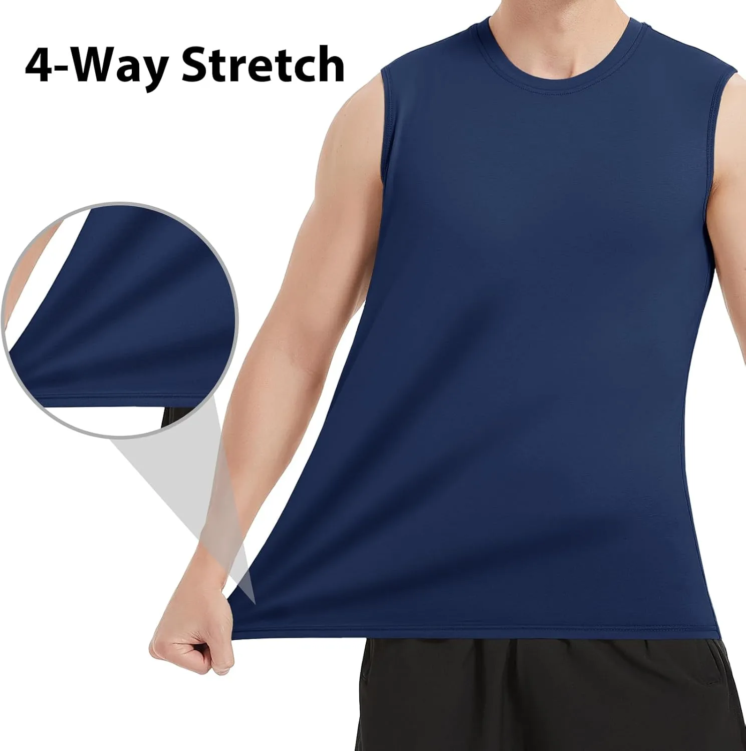 MAGNIVIT Men's Cotton Tank Top Workout Gym Moisture Wicking T Shirts Muscle Athletic Sleeveless Summer Tops