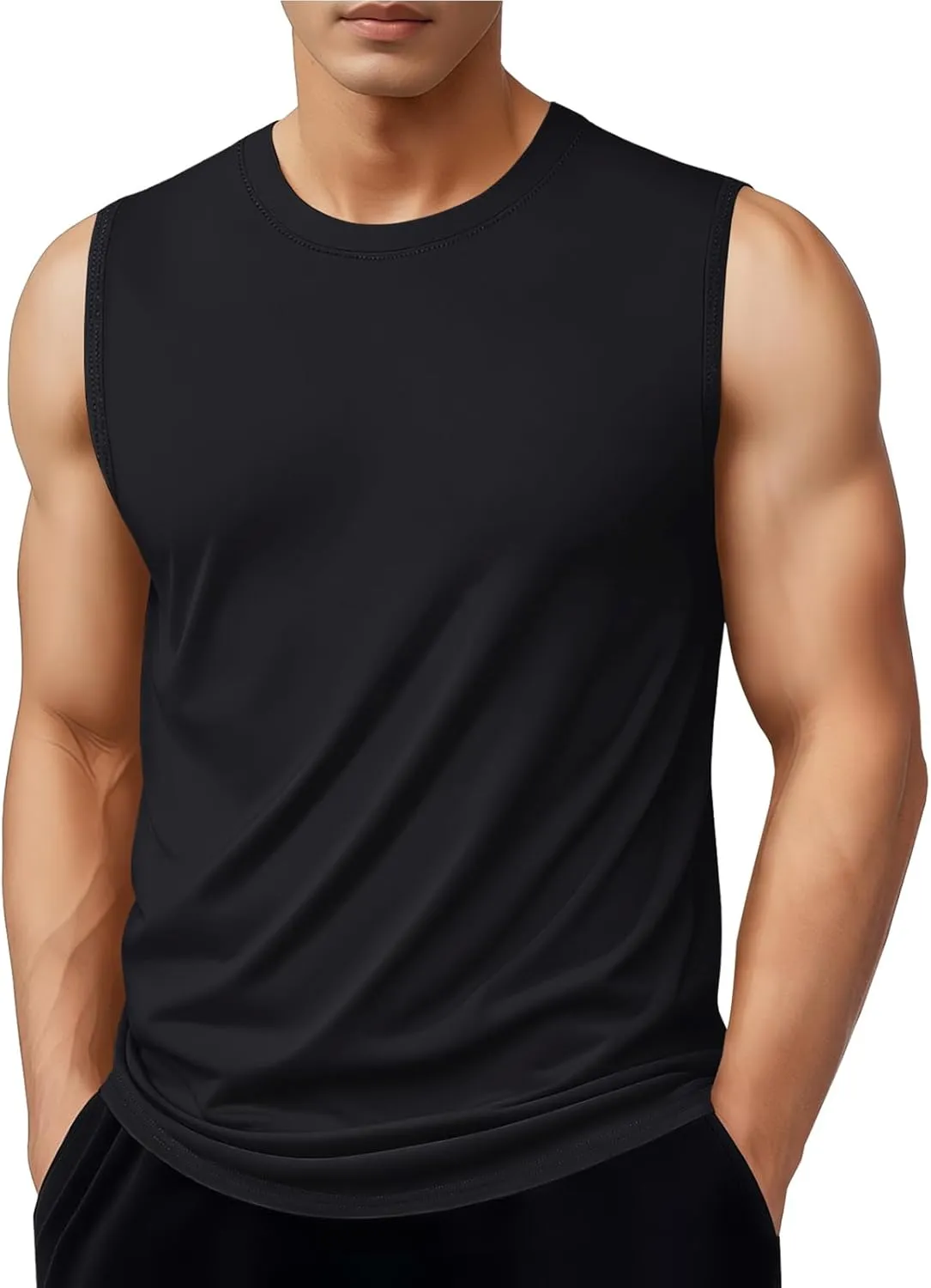 MAGNIVIT Men's Cotton Tank Top Workout Gym Moisture Wicking T Shirts Muscle Athletic Sleeveless Summer Tops