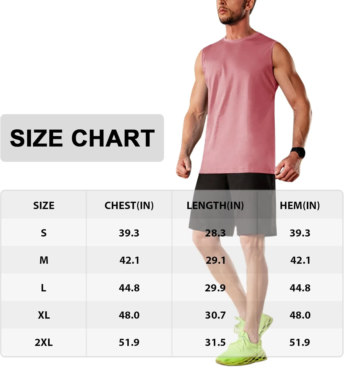MAGNIVIT Men's Cotton Tank Top Workout Gym Moisture Wicking T Shirts Muscle Athletic Sleeveless Summer Tops