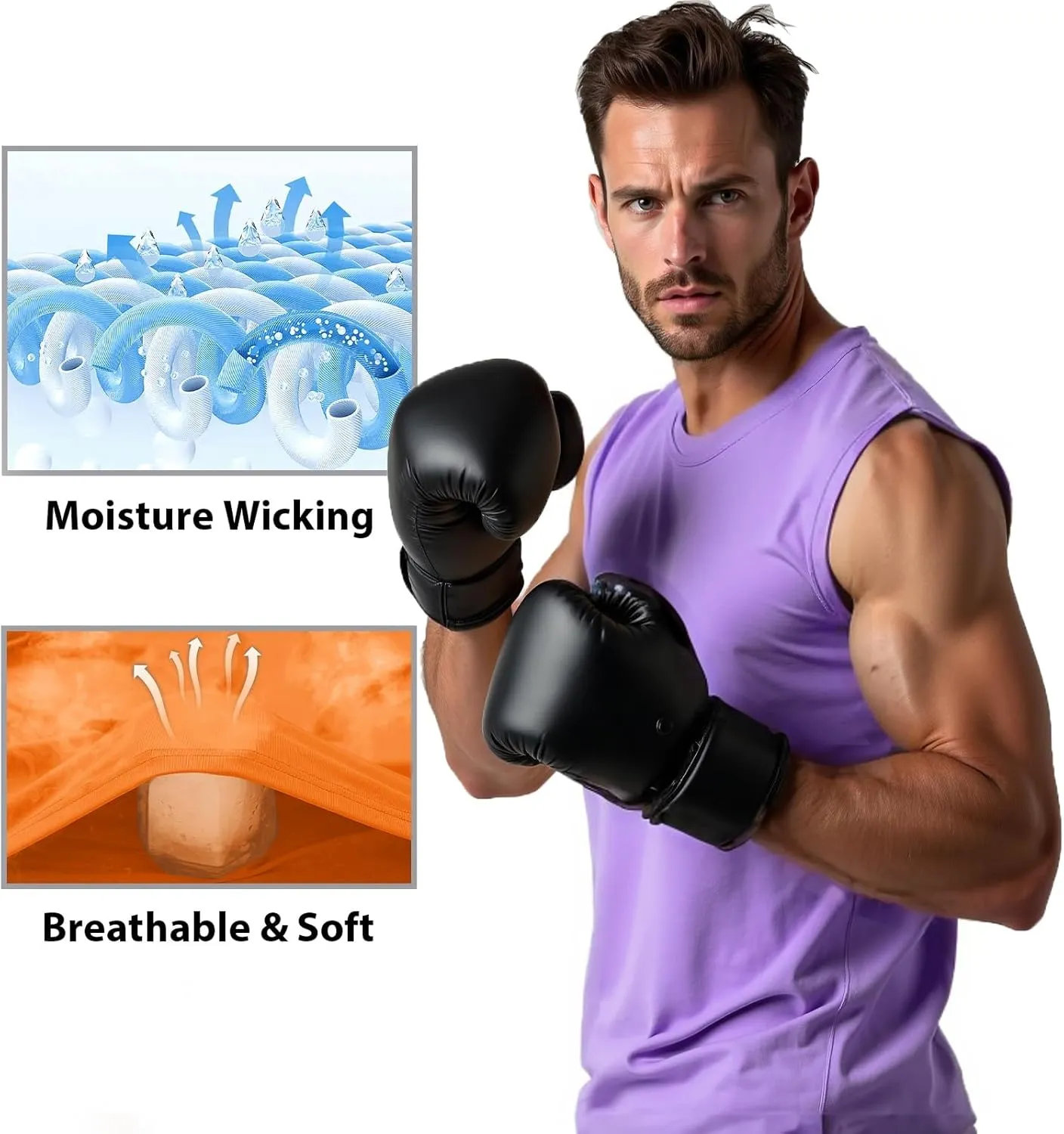 MAGNIVIT Men's Cotton Tank Top Workout Gym Moisture Wicking T Shirts Muscle Athletic Sleeveless Summer Tops