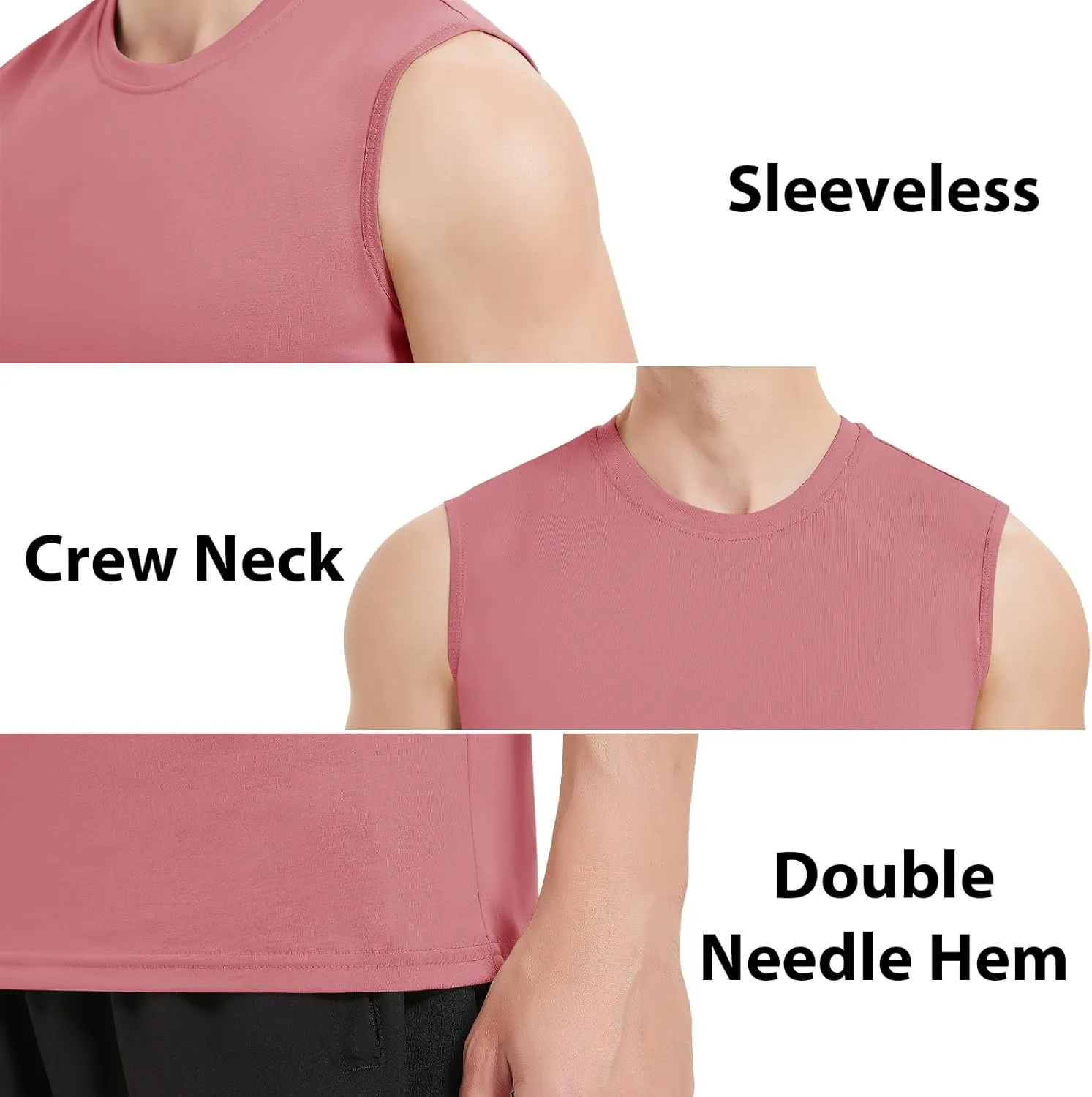 MAGNIVIT Men's Cotton Tank Top Workout Gym Moisture Wicking T Shirts Muscle Athletic Sleeveless Summer Tops