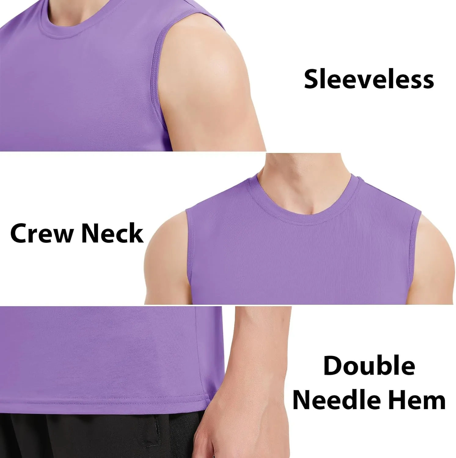 MAGNIVIT Men's Cotton Tank Top Workout Gym Moisture Wicking T Shirts Muscle Athletic Sleeveless Summer Tops