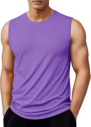 MAGNIVIT Men's Cotton Tank Top Workout Gym Moisture Wicking T Shirts Muscle Athletic Sleeveless Summer Tops