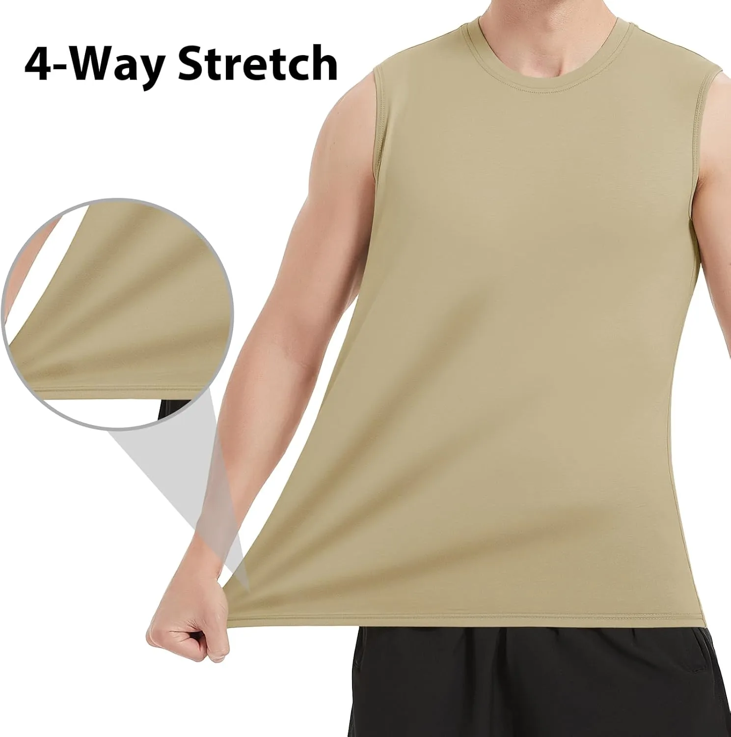 MAGNIVIT Men's Cotton Tank Top Workout Gym Moisture Wicking T Shirts Muscle Athletic Sleeveless Summer Tops