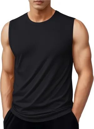 MAGNIVIT Men's Cotton Tank Top Workout Gym Moisture Wicking T Shirts Muscle Athletic Sleeveless Summer Tops