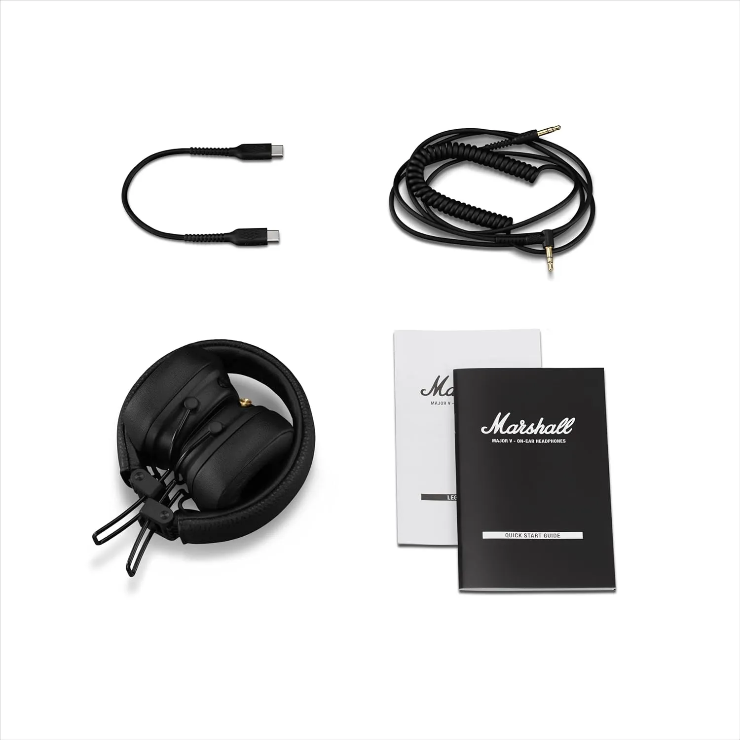 Marshall Major V Wireless On-Ear Headphones, Black.