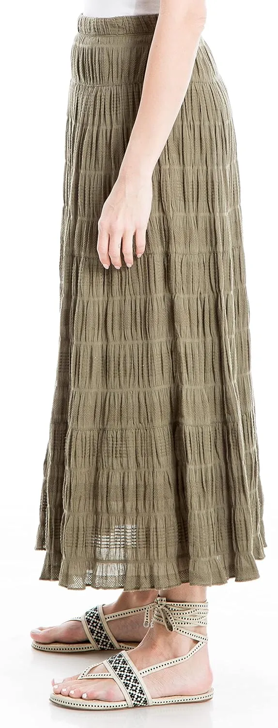 Max Studio Women's Textured Cotton Maxi Skirt