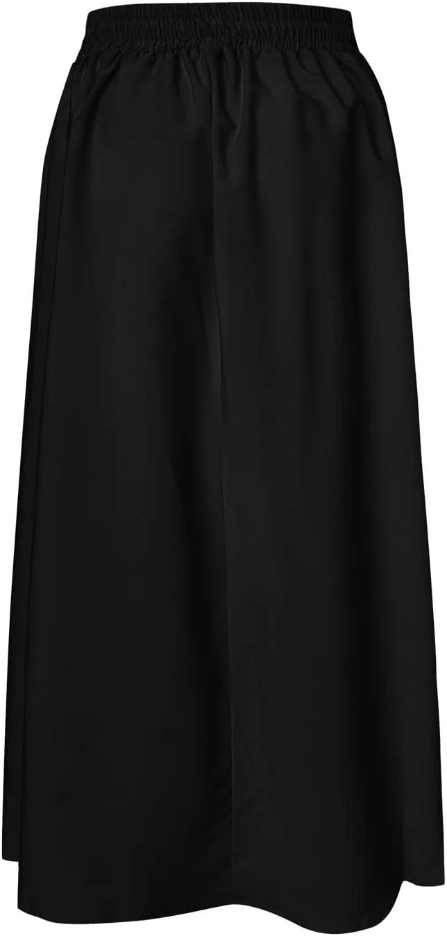Maxi Skirts for Women Plus Size Women's Long Skirts Flowy Summer Skirt Elastic Maternity Dress for