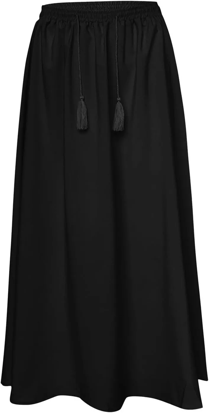Maxi Skirts for Women Plus Size Women's Long Skirts Flowy Summer Skirt Elastic Maternity Dress for