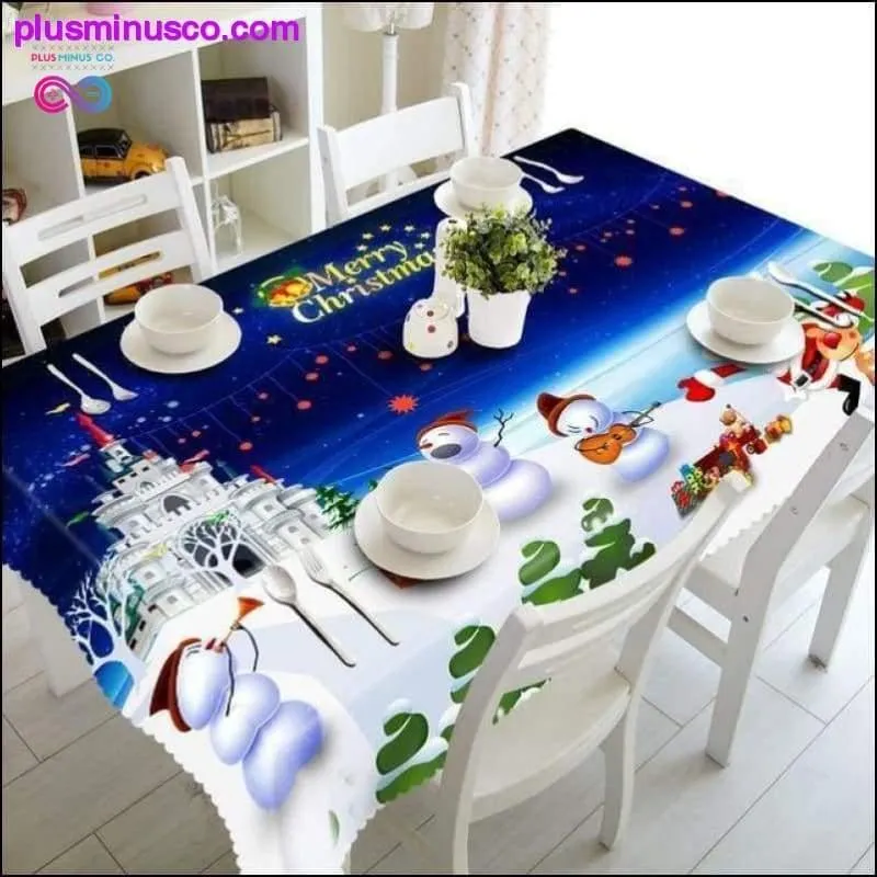 Meijuner New Year Christmas Tablecloth Kitchen Dining Table