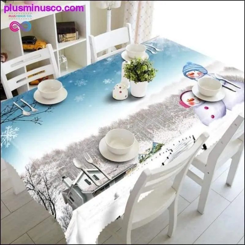 Meijuner New Year Christmas Tablecloth Kitchen Dining Table