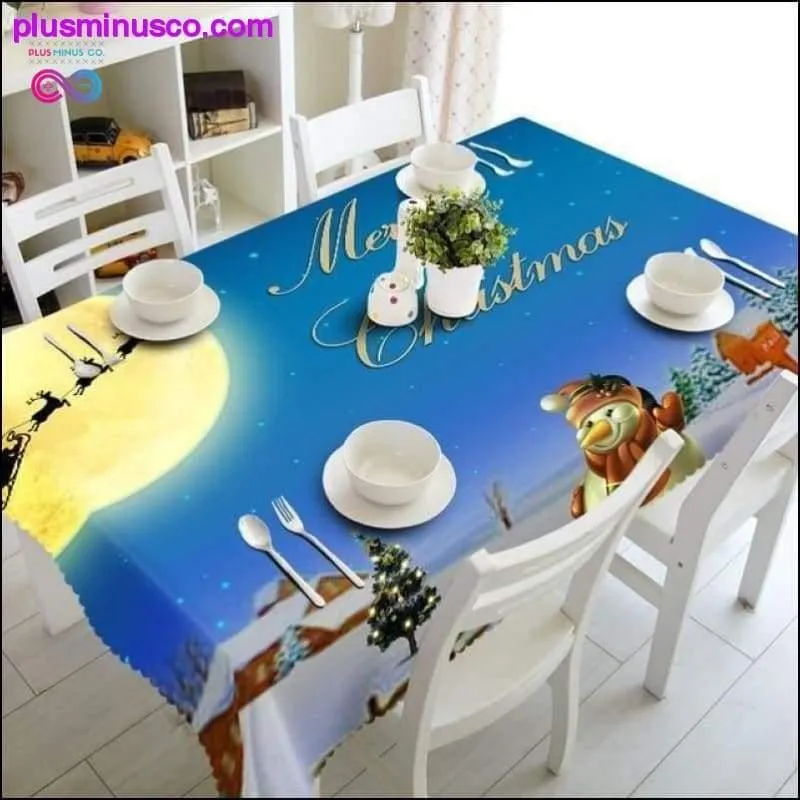 Meijuner New Year Christmas Tablecloth Kitchen Dining Table