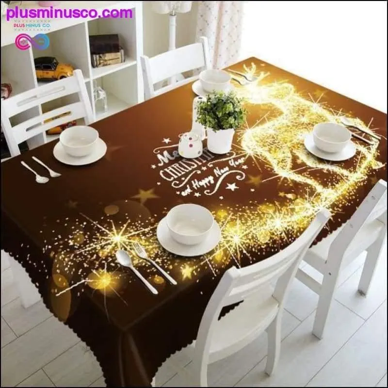 Meijuner New Year Christmas Tablecloth Kitchen Dining Table