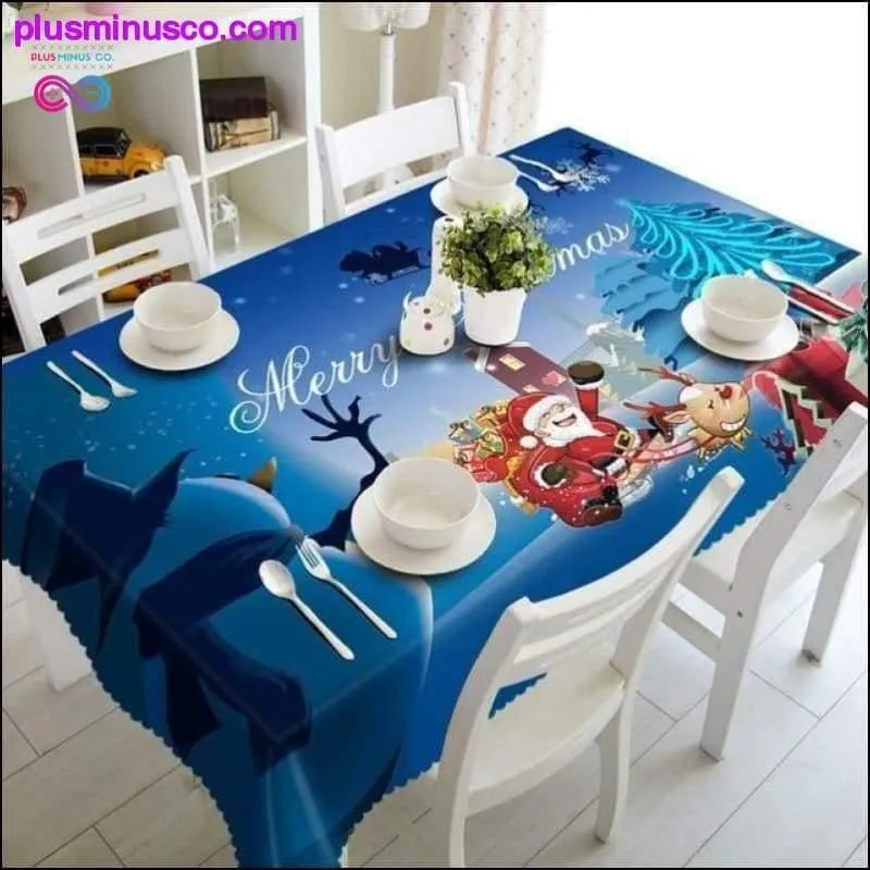 Meijuner New Year Christmas Tablecloth Kitchen Dining Table
