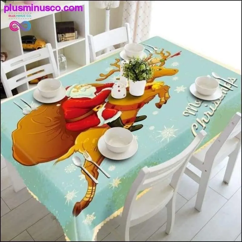 Meijuner New Year Christmas Tablecloth Kitchen Dining Table