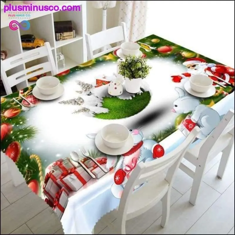 Meijuner New Year Christmas Tablecloth Kitchen Dining Table