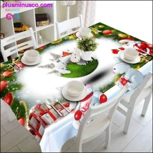 Meijuner New Year Christmas Tablecloth Kitchen Dining Table