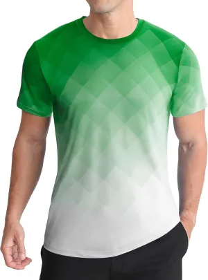 Men's Athletic T-Shirt Performance Gym Shirt Quick Dry Moisture Wicking Running Workout Short Sleeve Tops