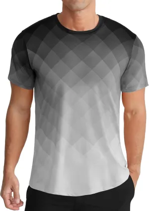 Men's Athletic T-Shirt Performance Gym Shirt Quick Dry Moisture Wicking Running Workout Short Sleeve Tops