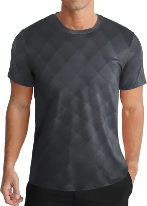 Men's Athletic T-Shirt Performance Gym Shirt Quick Dry Moisture Wicking Running Workout Short Sleeve Tops