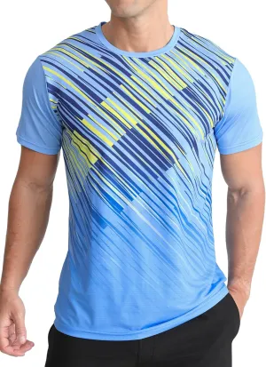 Men's Athletic T-Shirt Performance Gym Shirt Quick Dry Moisture Wicking Running Workout Short Sleeve Tops