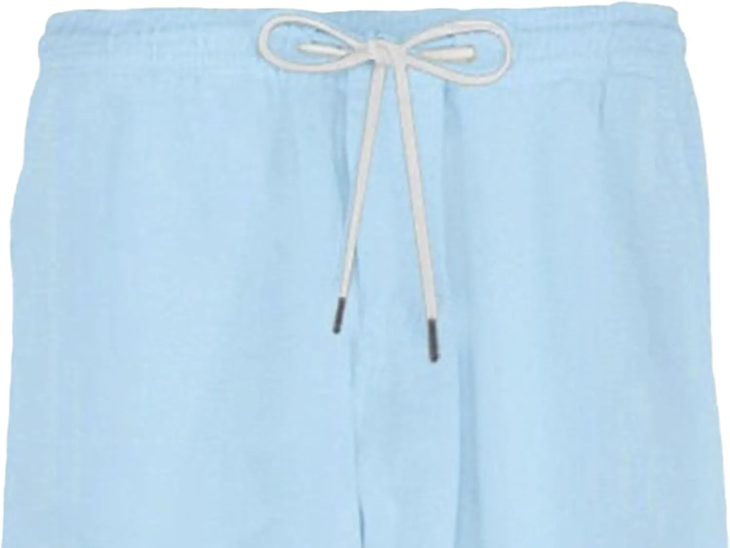 Men's Cotton Linen Drawstring Outdoor Pants Elastic Waist Solid Summer Trousers Baggy Basic Casual Sweatpants
