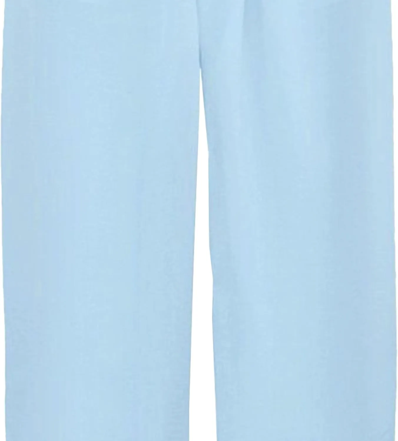 Men's Cotton Linen Drawstring Outdoor Pants Elastic Waist Solid Summer Trousers Baggy Basic Casual Sweatpants