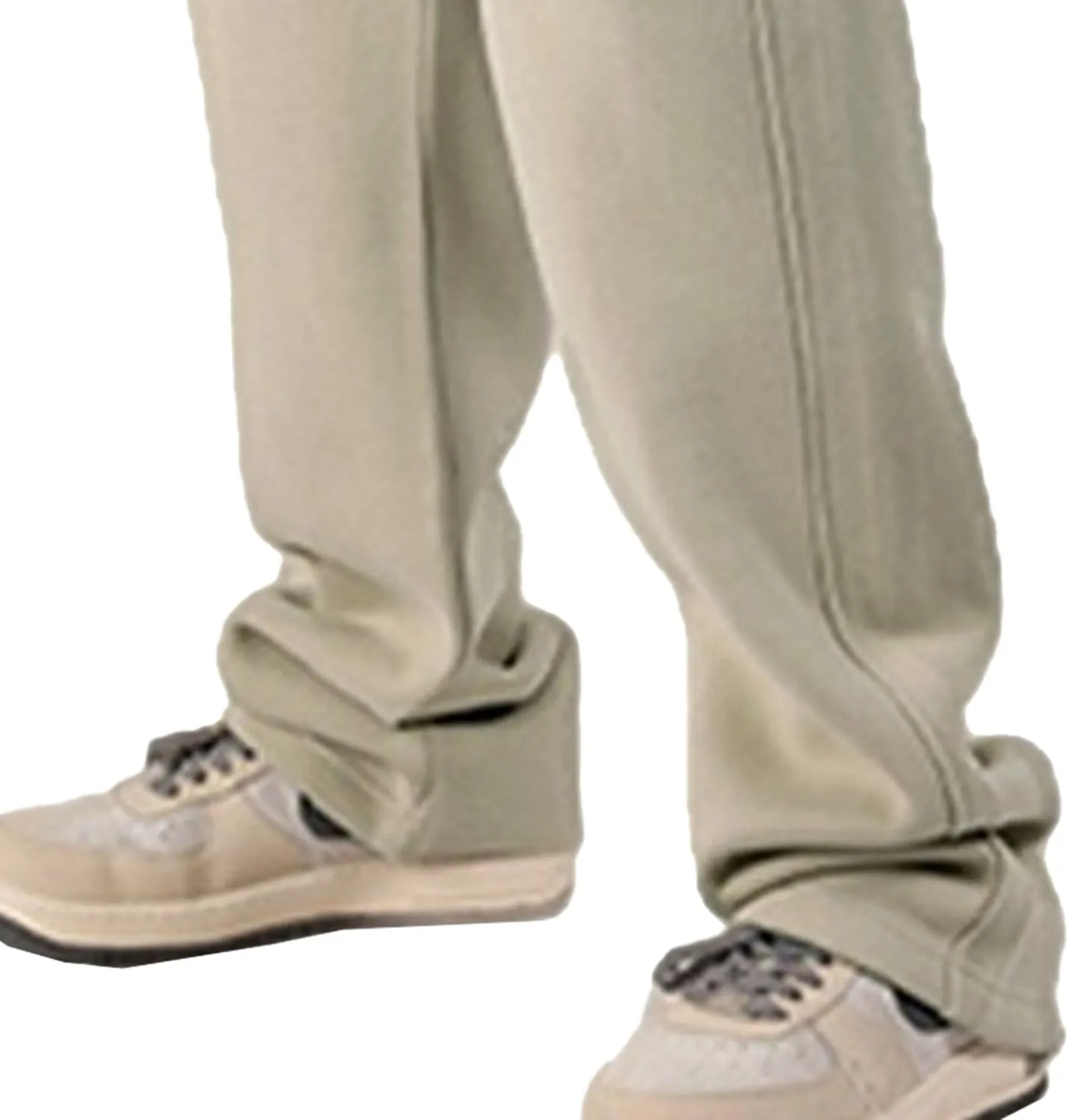 Men's Cotton Straight Leg Workout Pants Loose Fit Solid Drawstring Trousers Casual Athletic Outdoor Fall Pants