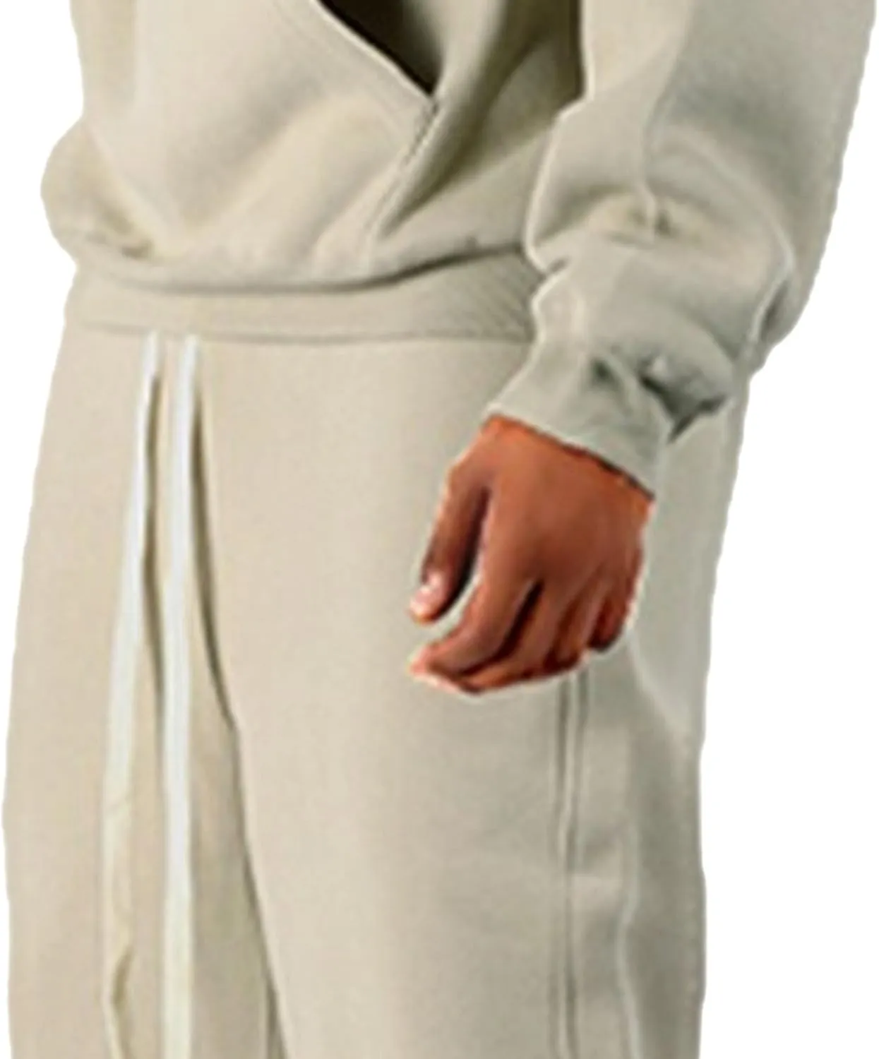 Men's Cotton Straight Leg Workout Pants Loose Fit Solid Drawstring Trousers Casual Athletic Outdoor Fall Pants