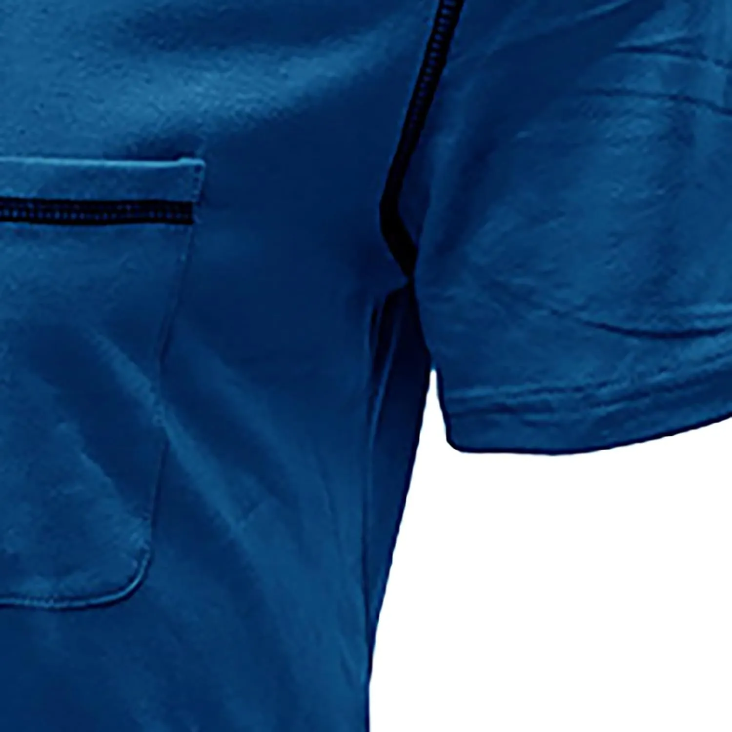 Mens Henley Tops Short Sleeve Basic Stand Collar Button-Down T-Shirt with Pockets Solid Color Shirts