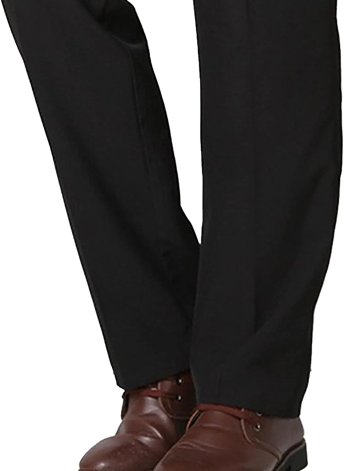 Men's High Waist Straight Leg Outdoor Pants Stretch Business Loose Fit Trousers Casual Solid Soft Sweatpants