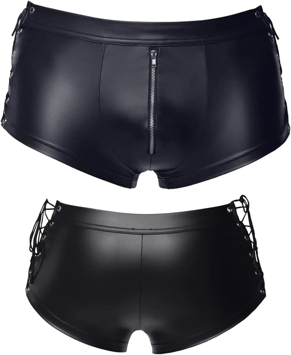 Mens Leather Underwear With Straps Performance Clothes Mens Faux Leather Underwear