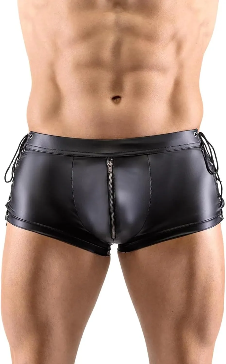 Mens Leather Underwear With Straps Performance Clothes Mens Faux Leather Underwear