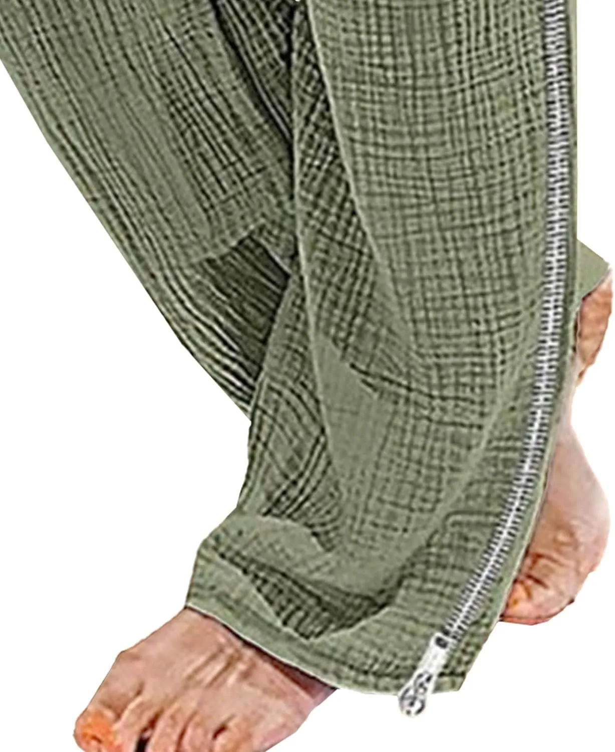 Men's Loose Fit Casual Drawstring Beach Pants Straight Leg Solid Stylish Trousers Cotton Linen Outdoor Summer Pants