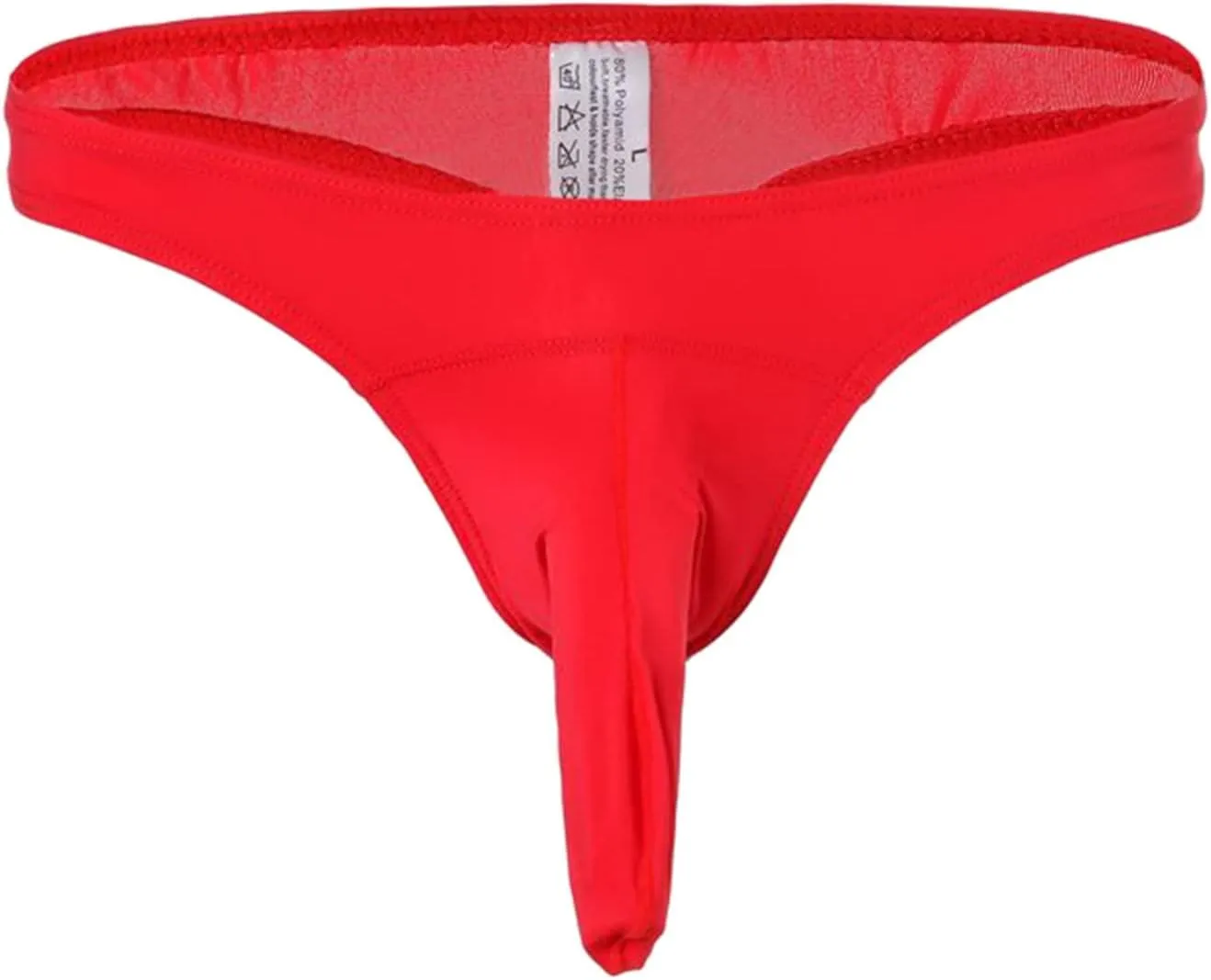 Men's Sexy Briefs Breathable Comfortable Mesh Bikini Underwear Silky Swim Briefs Swimwear Adult Thongs for Men Red