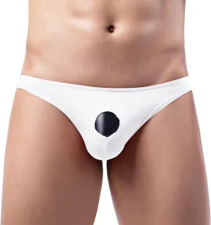 Men's Sexy Open Front Underwear Soft Comfortable Briefs Men's Sexy Panties Lingerie Hollow Thong Brief Underpants